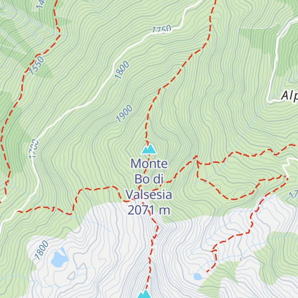 Map of Monte Bo di Valsesia