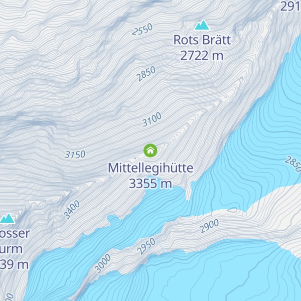 Map of Mittellegihütte