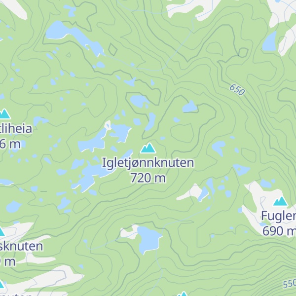 Map of Igletjønnknuten