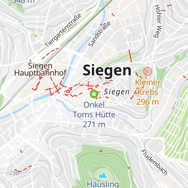Map of Onkel Toms Hütte
