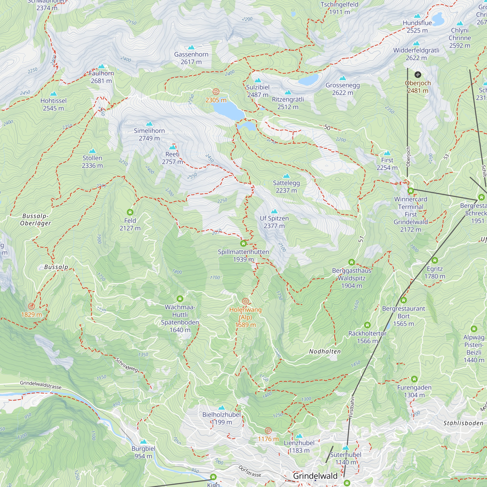 Spillmattenhütten map