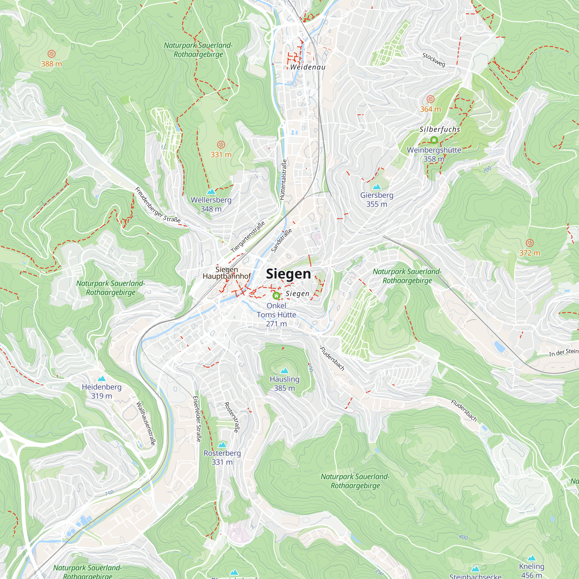 Tourist Information Siegen map