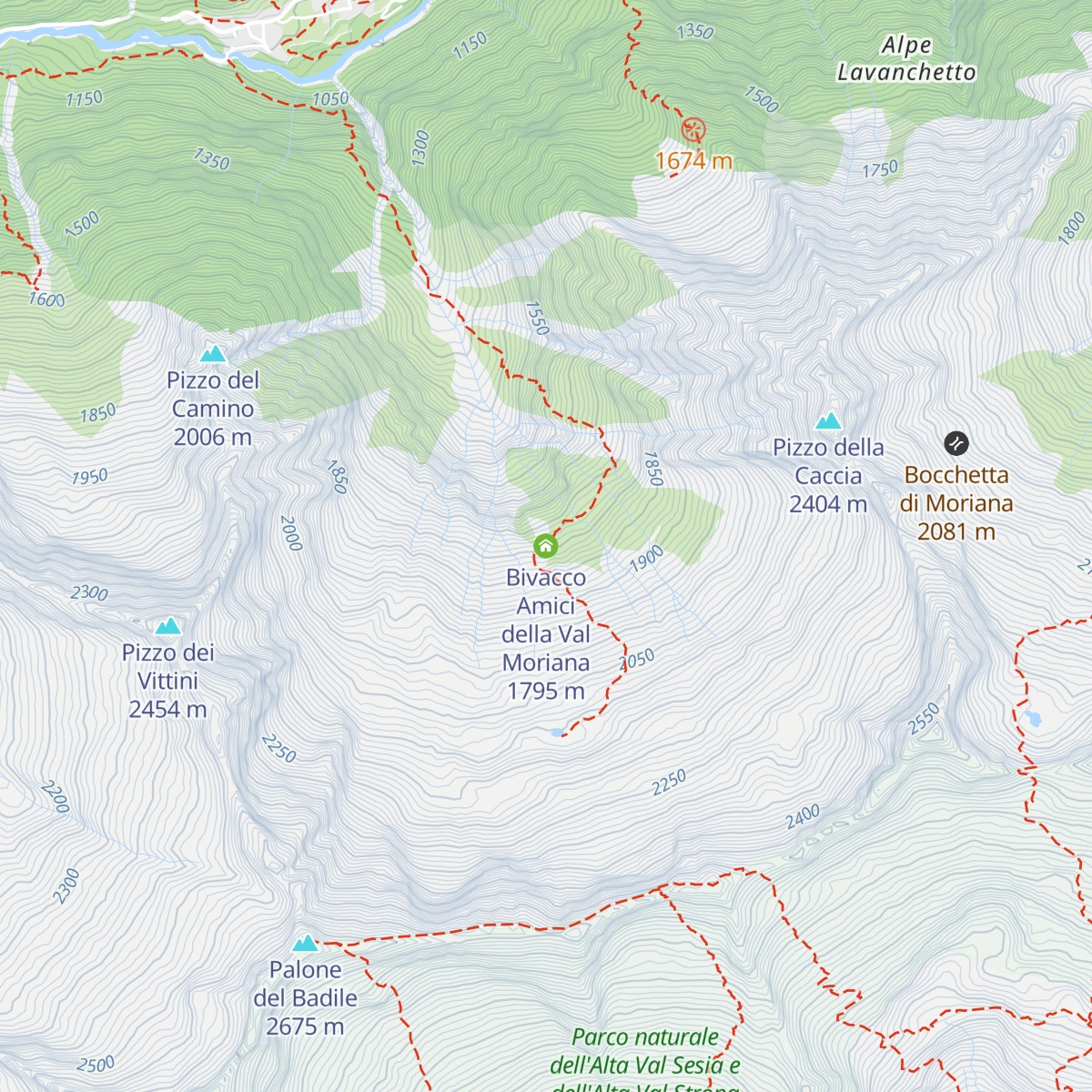 Bivacco Amici della Val Moriana map