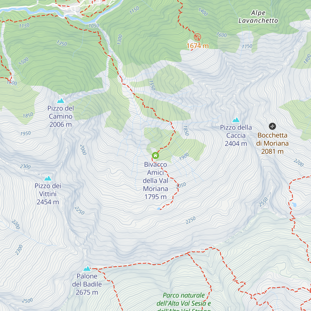 Bivacco Amici della Val Moriana map