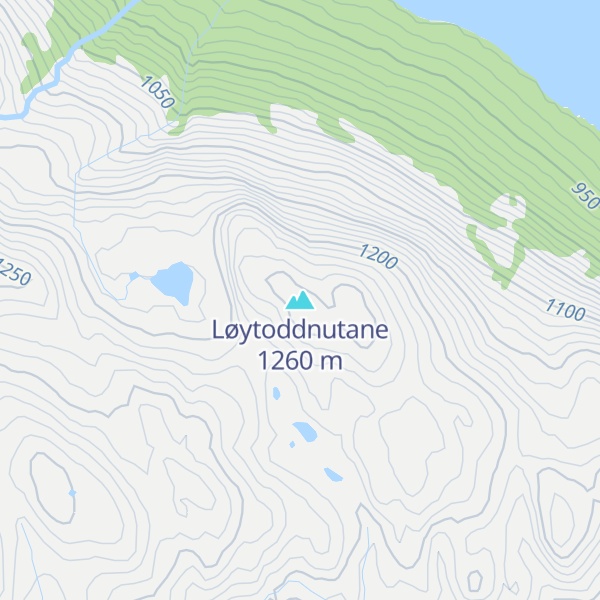 Map of Løytoddnutane
