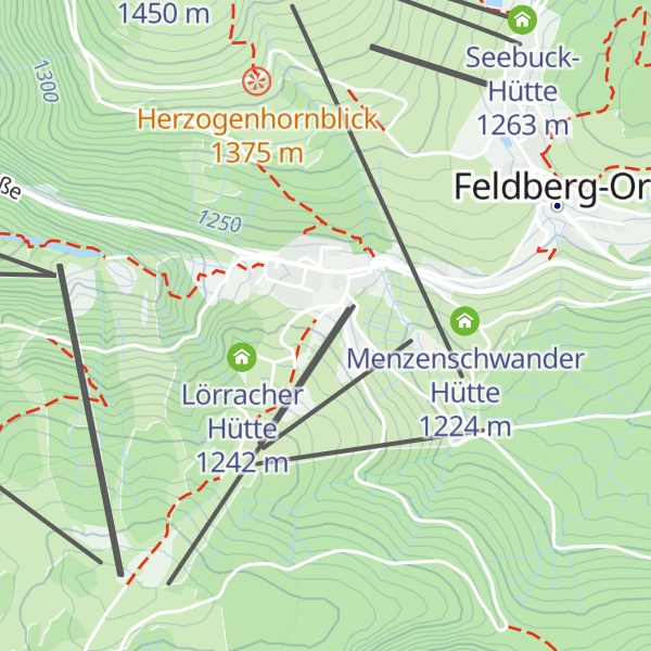Map of Skihütte Berghotel Restaurant Auerhahn