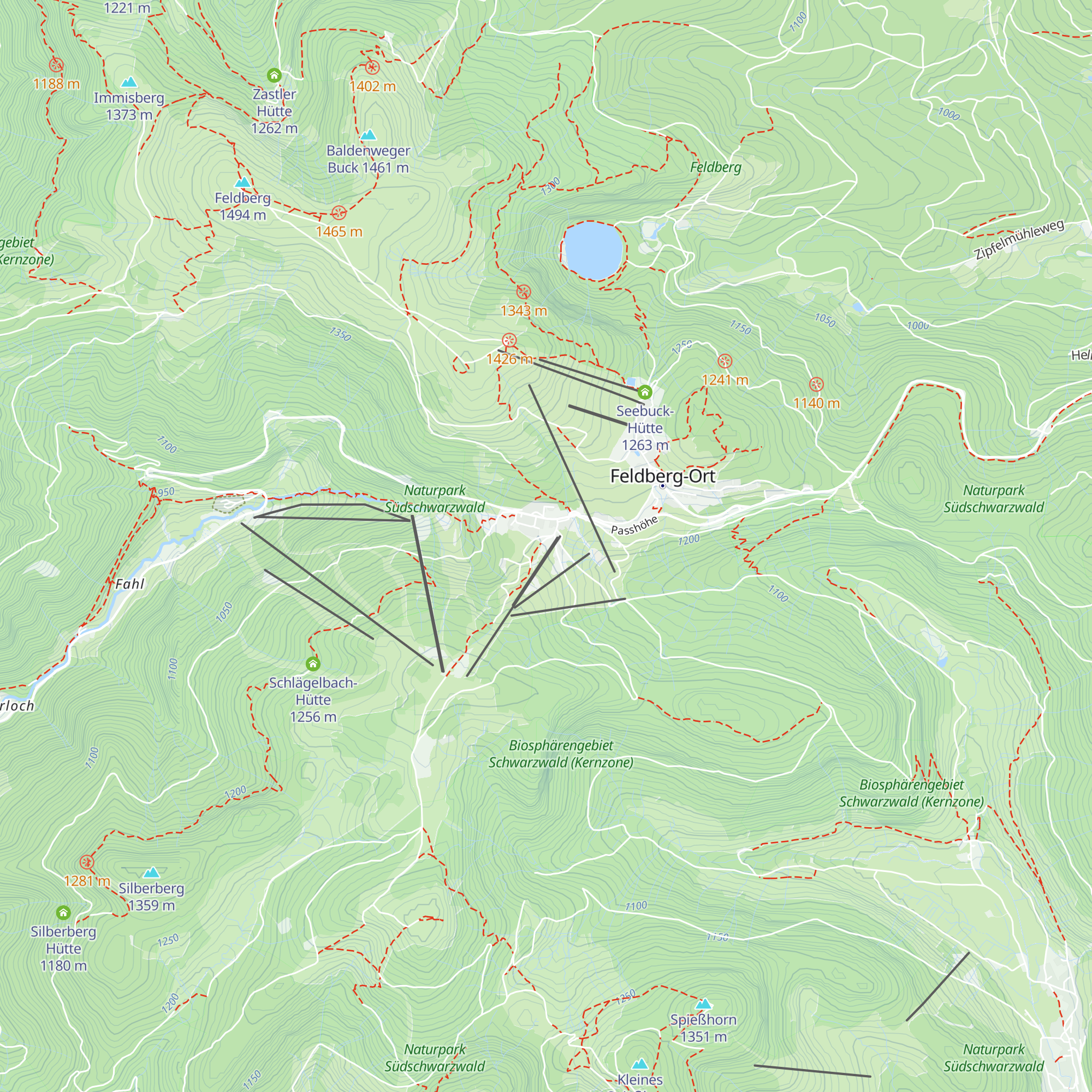 Skihütte Berghotel Restaurant Auerhahn map