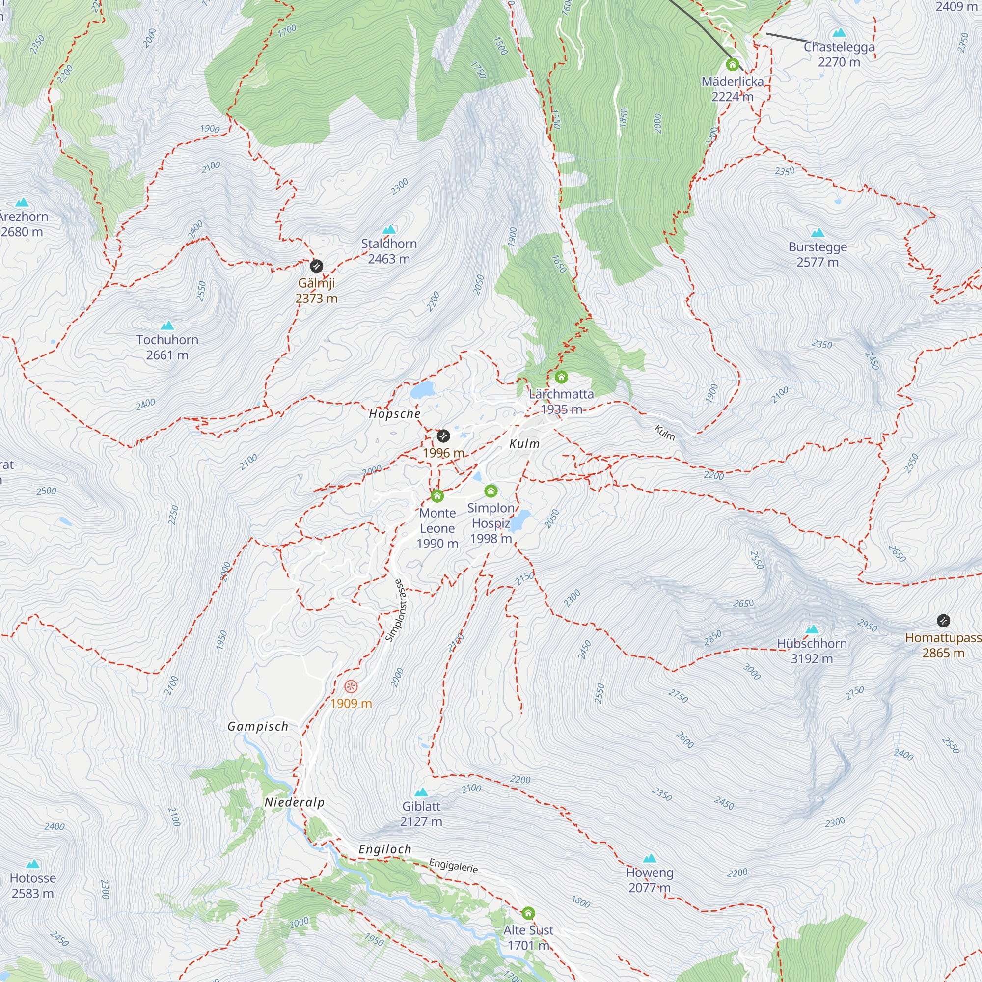 Simplon Hospiz map