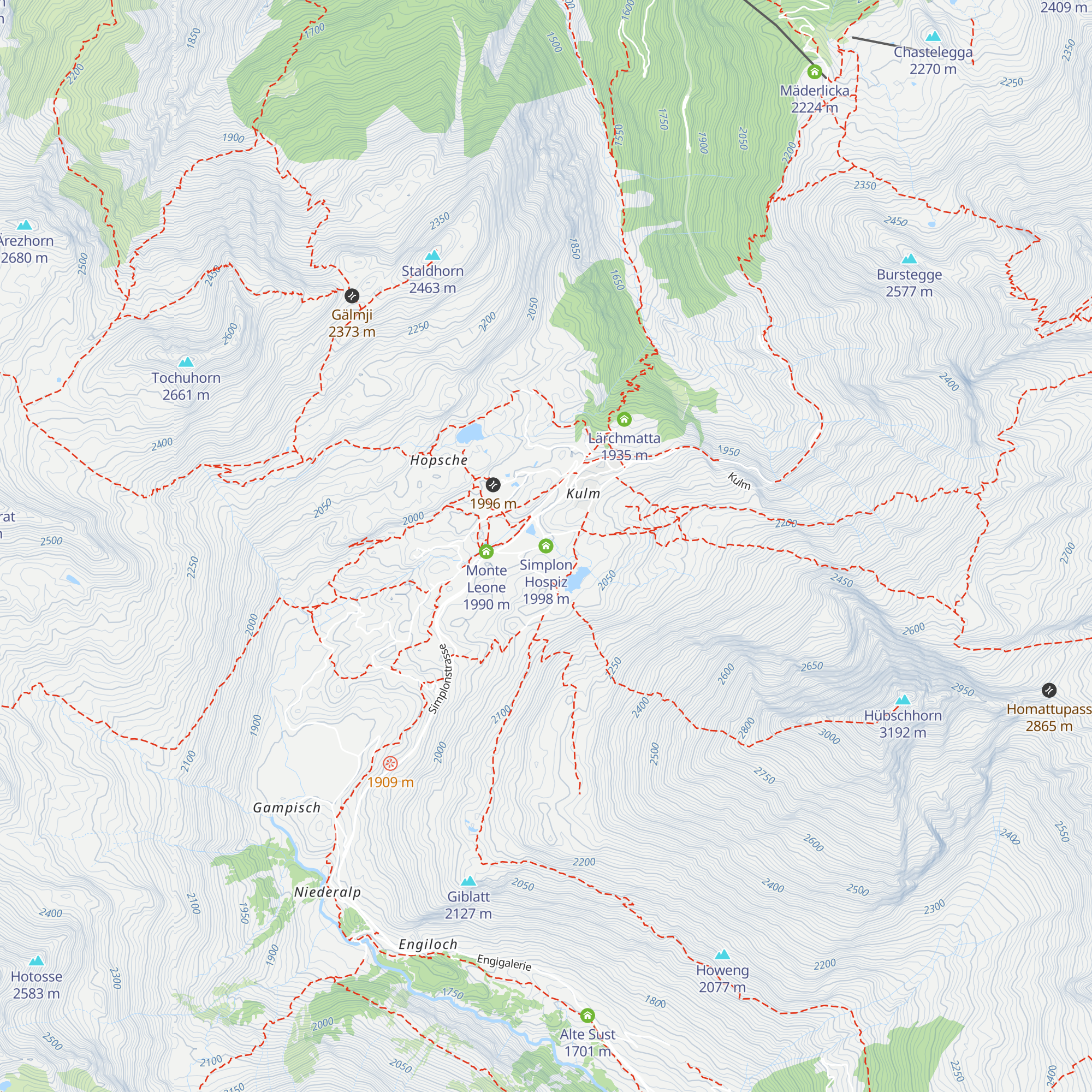 Simplon Hospiz map