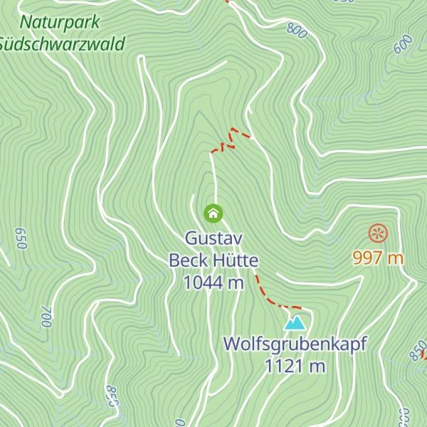 Map of Gustav Beck Hütte