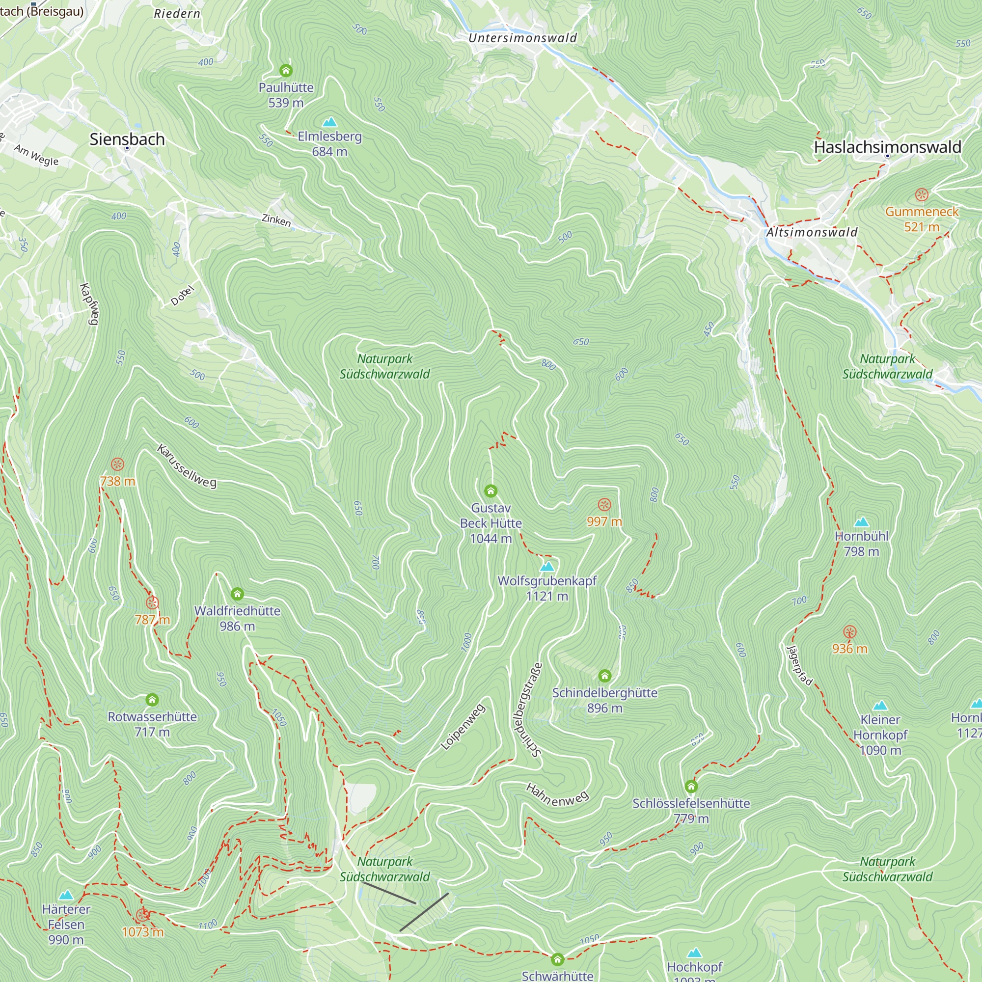 Gustav Beck Hütte map