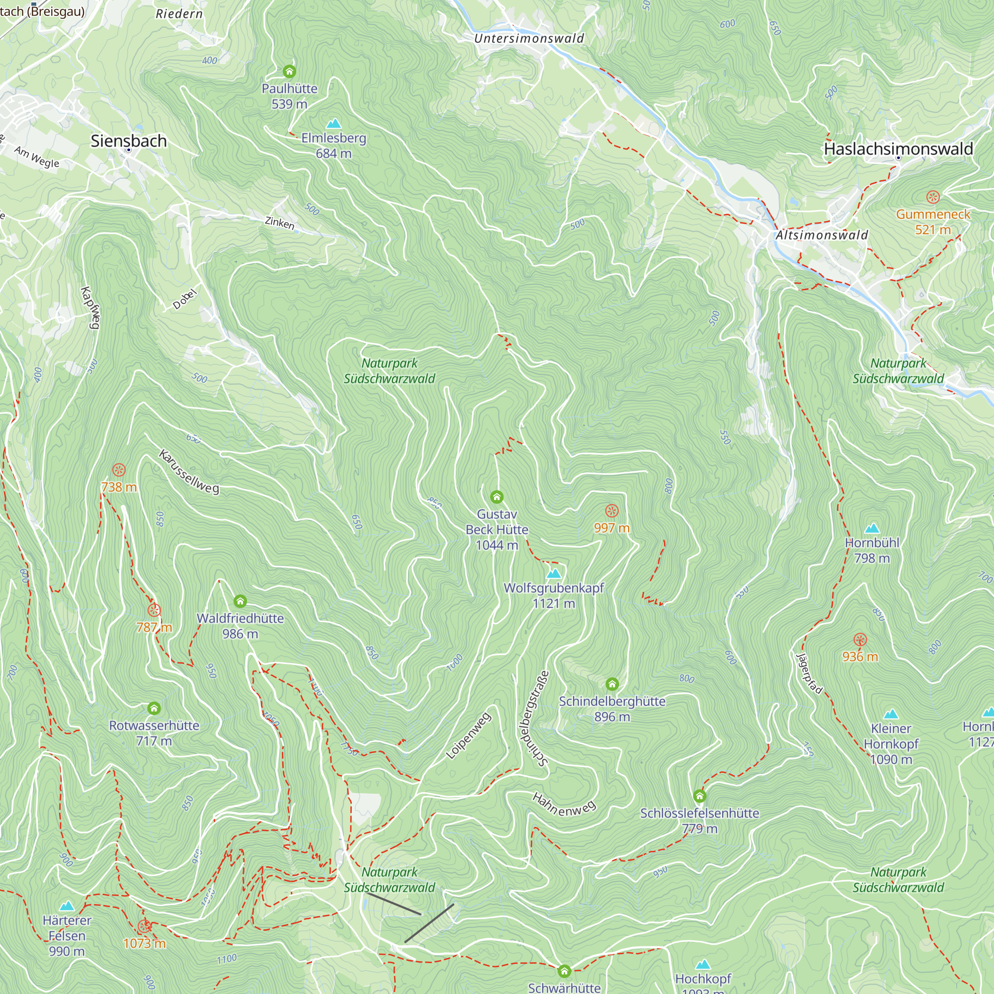 Gustav Beck Hütte map