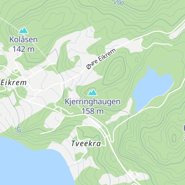 Map of Kjerringhaugen