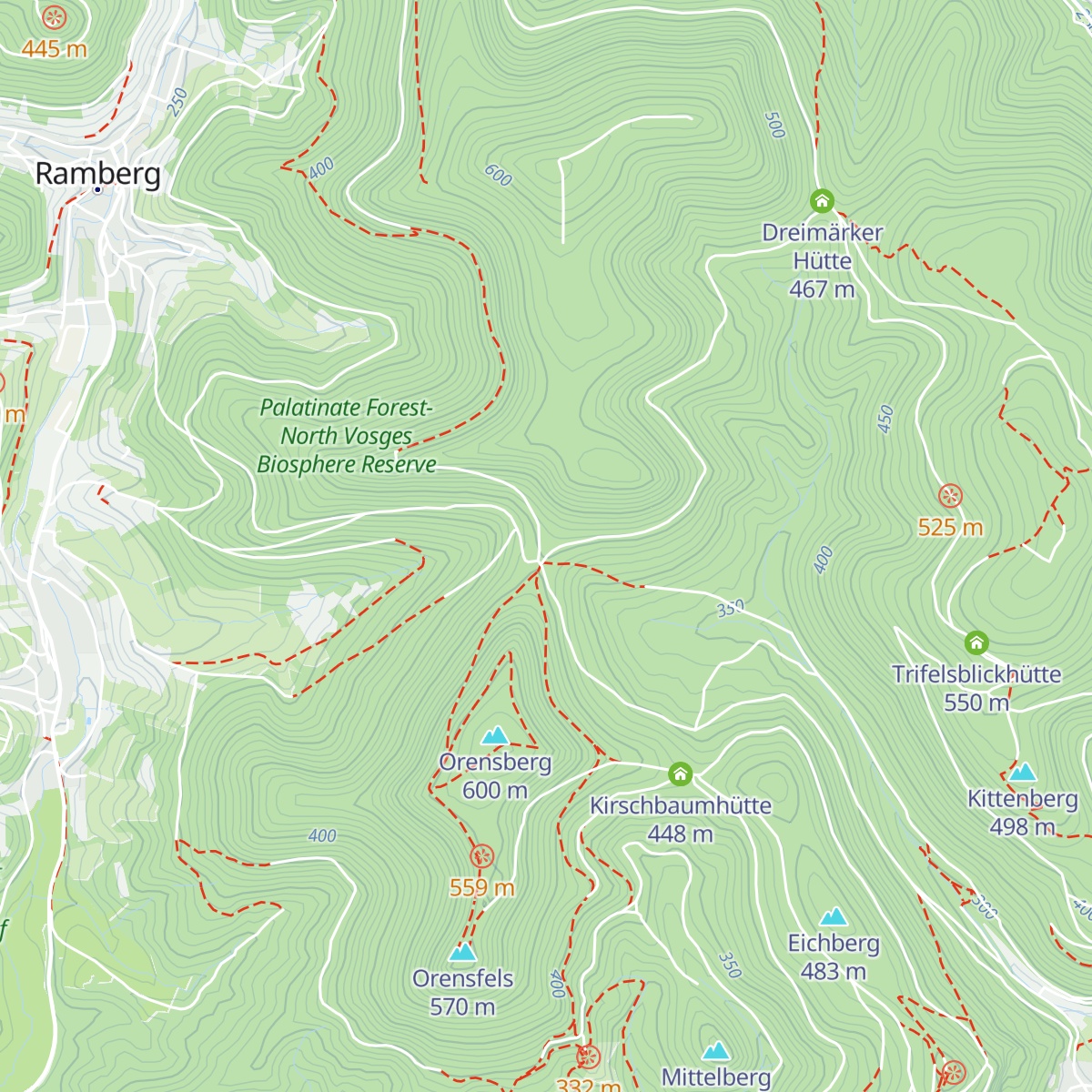 Landauer Hütte am Zimmerbrunnen map