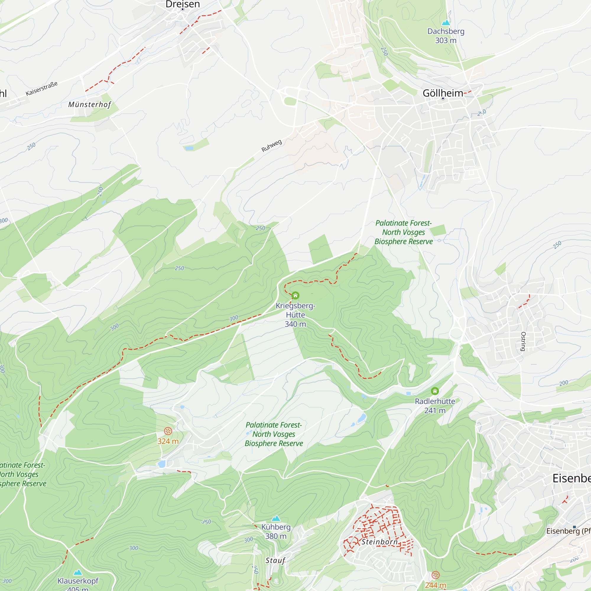 Kriegsberg-Hütte map
