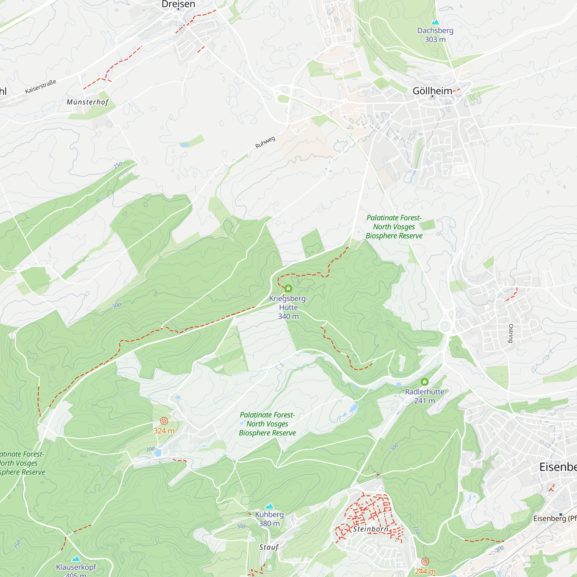Kriegsberg-Hütte map