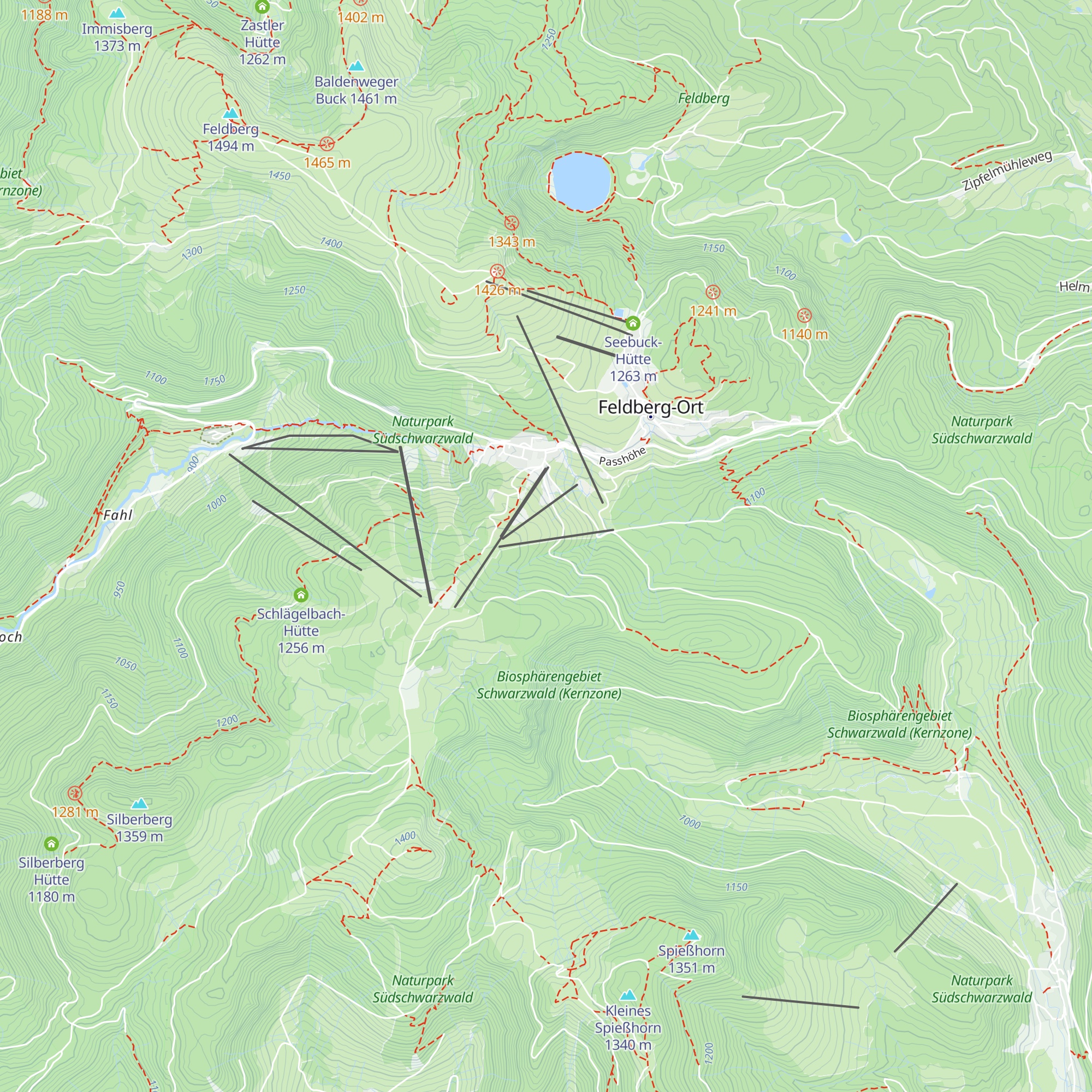 Zähringer Hütte map