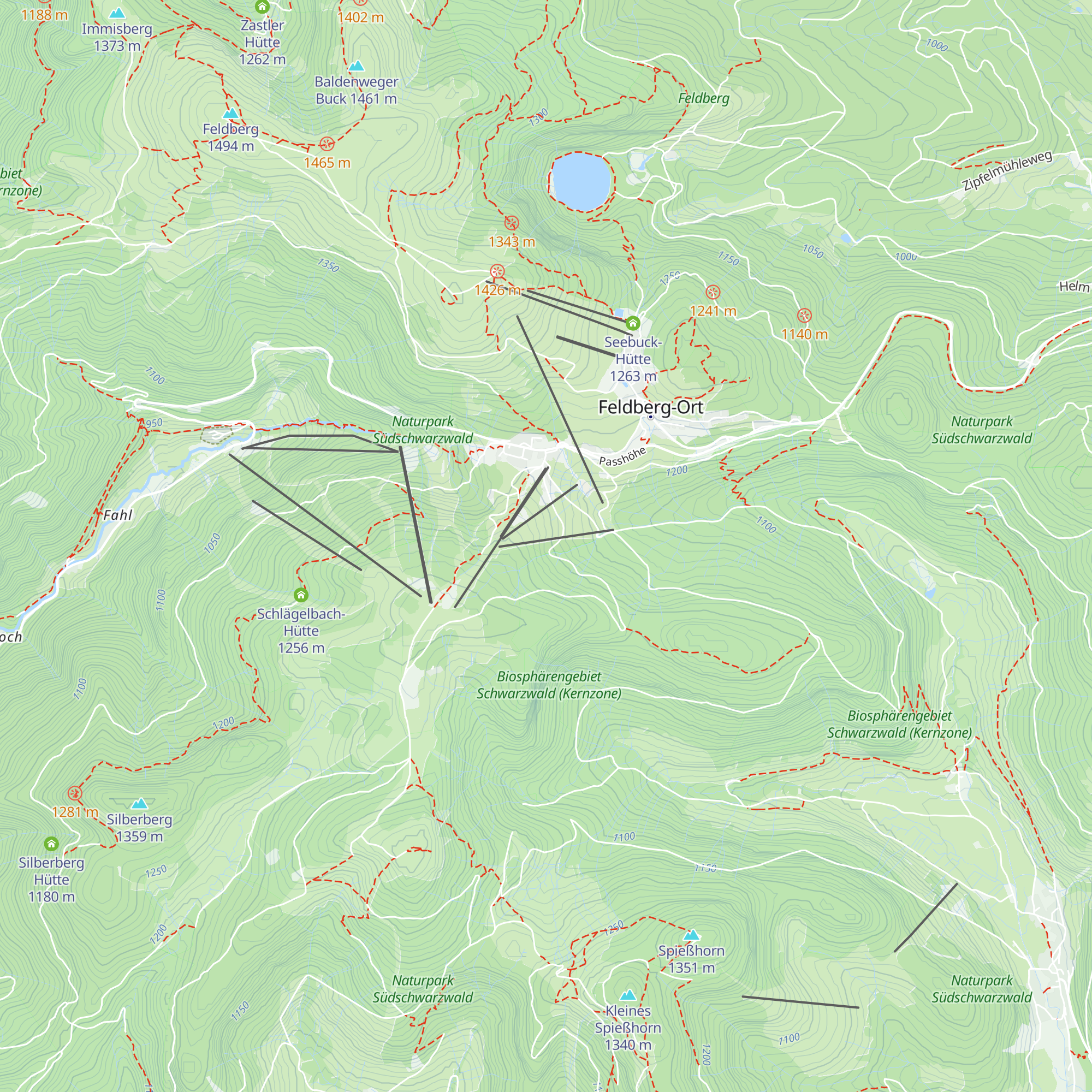 Zähringer Hütte map