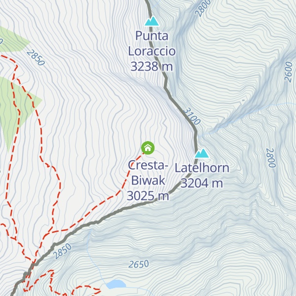 Map of Cresta-Biwak