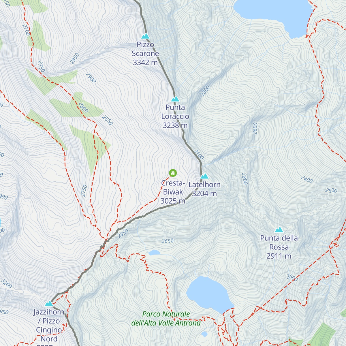 Cresta-Biwak map