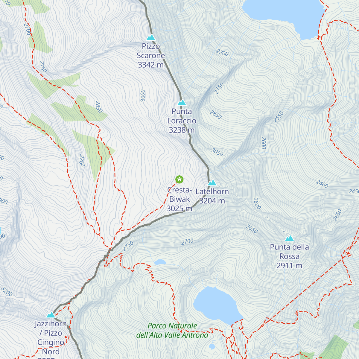 Cresta-Biwak map