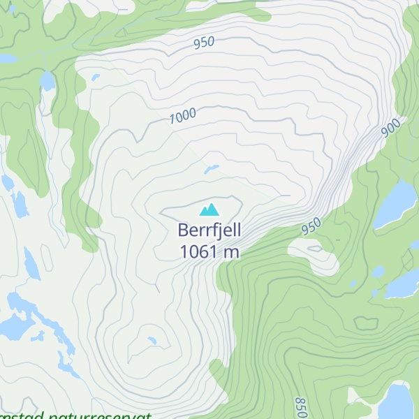 Map of Berrfjell