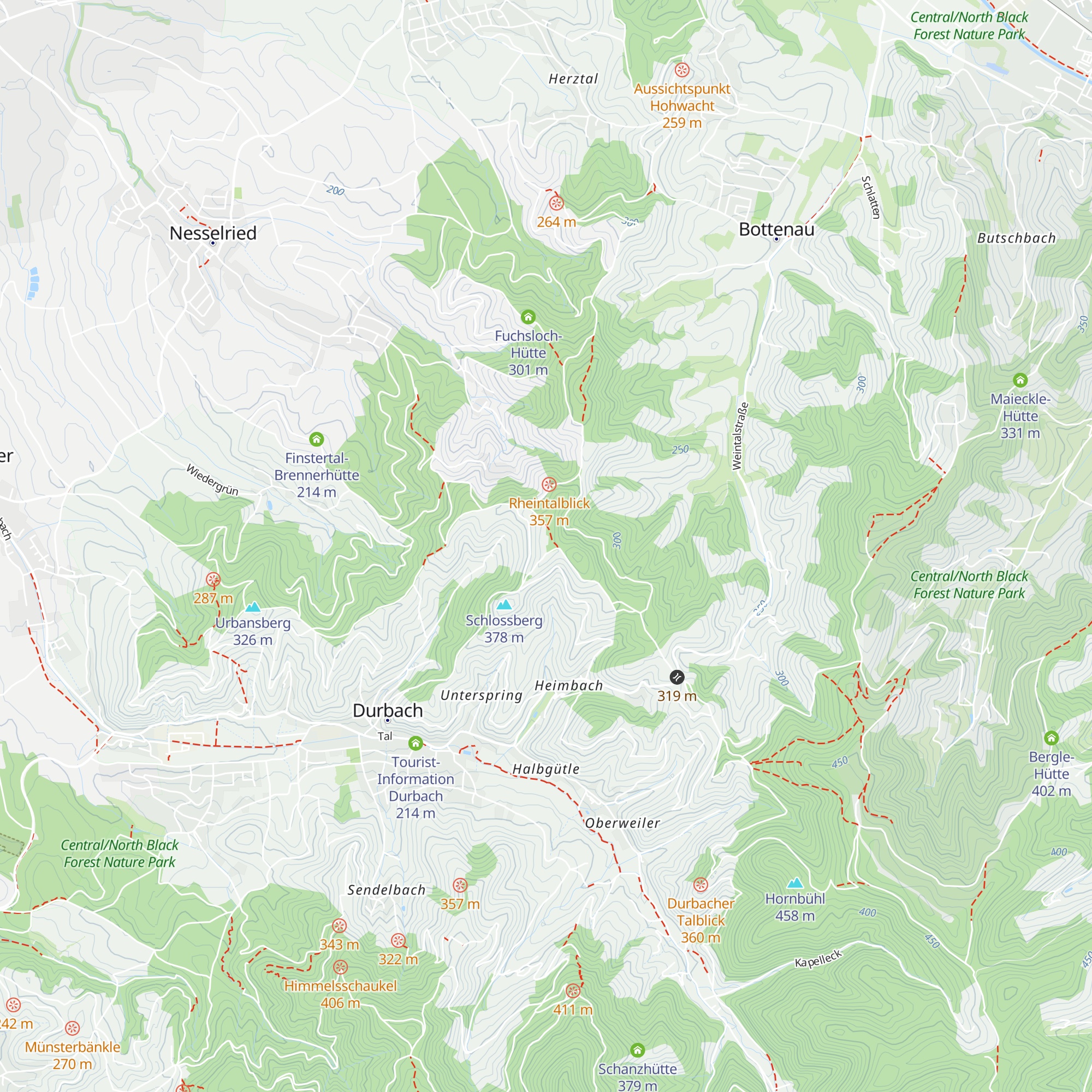 Hubertus-Hütte map