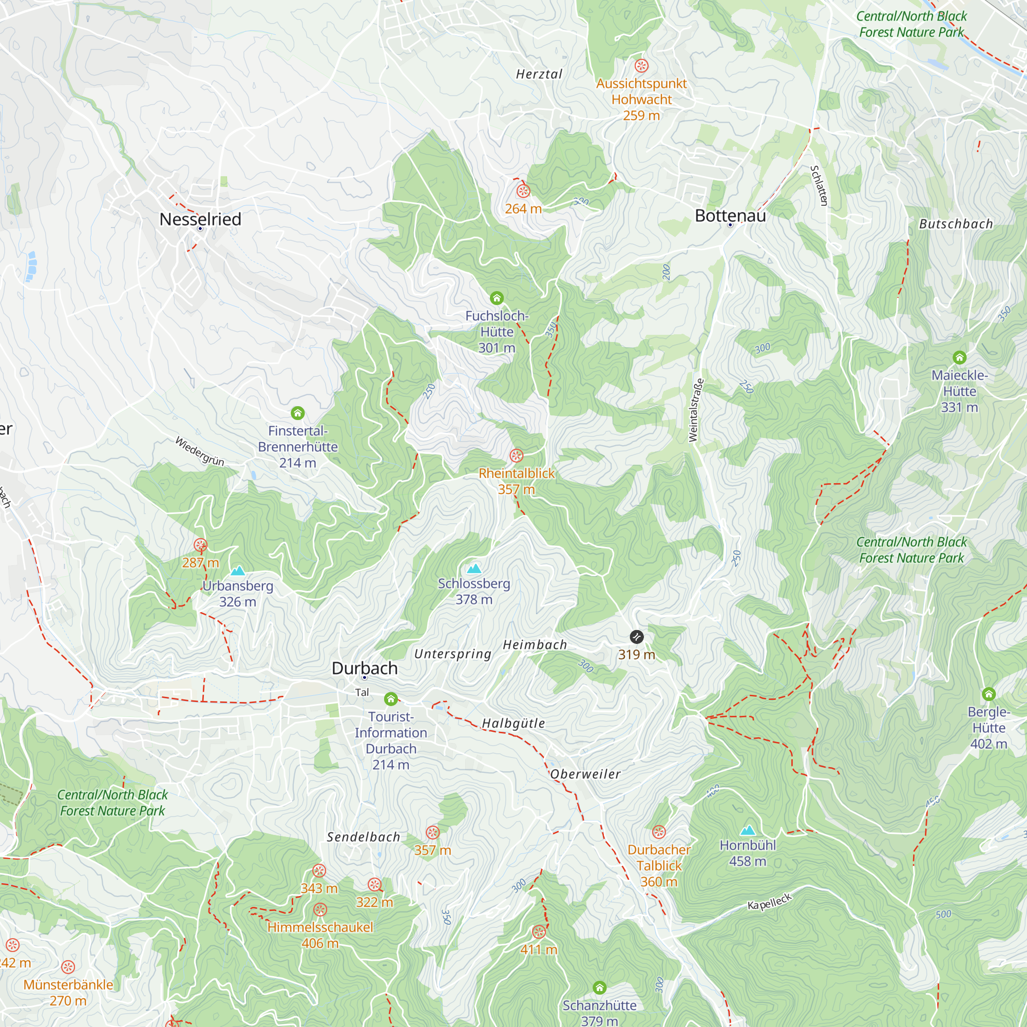 Hubertus-Hütte map
