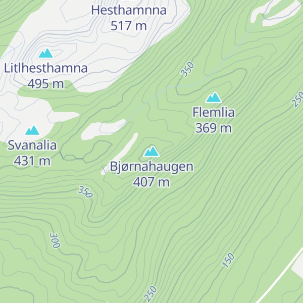 Map of Bjørnahaugen