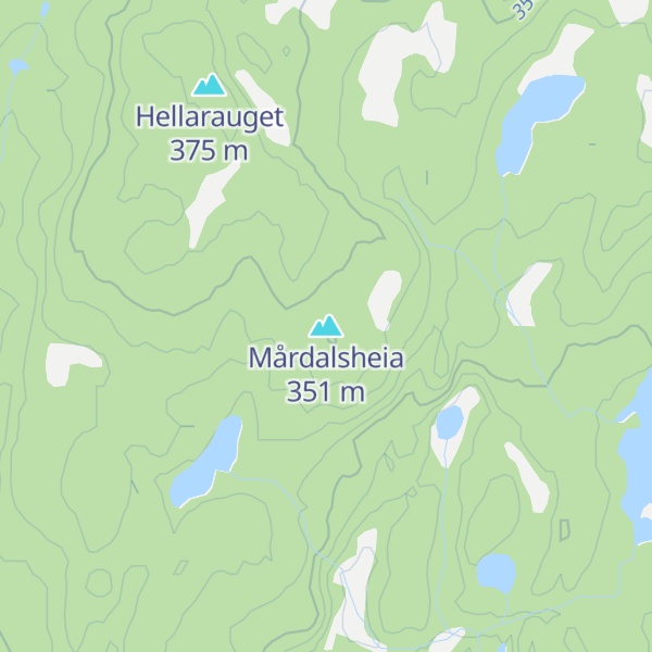 Map of Mårdalsheia
