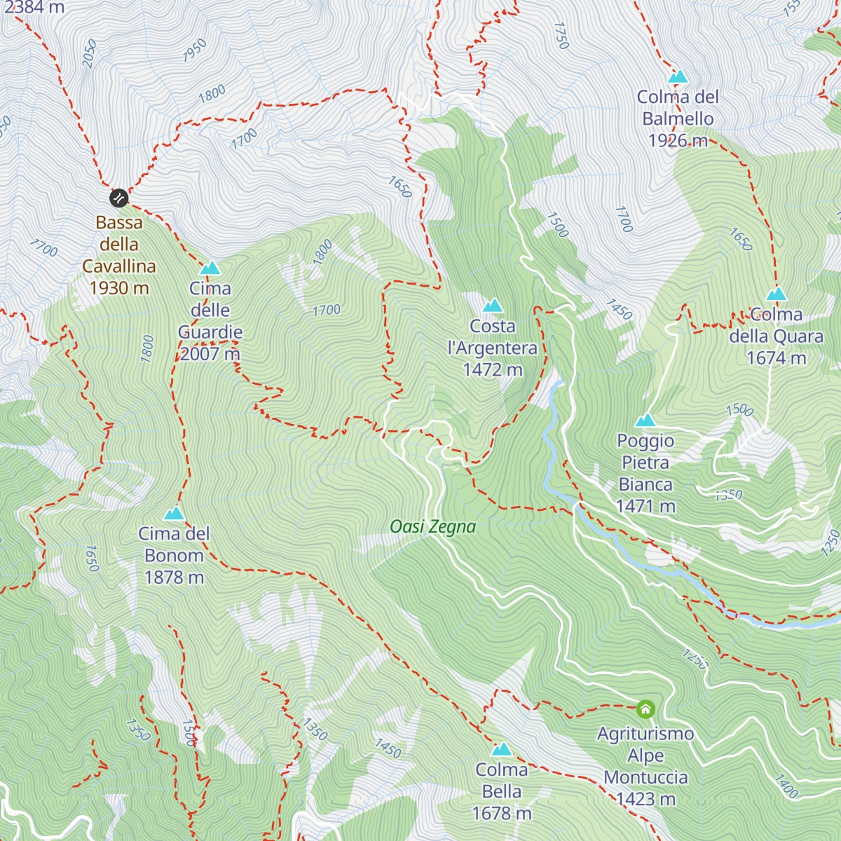 Alpe Artignaga map