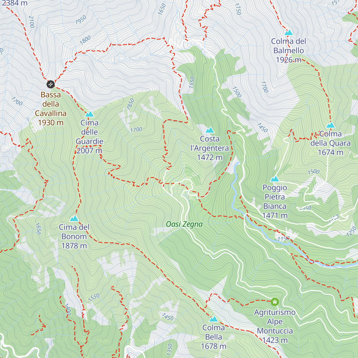 Alpe Artignaga map