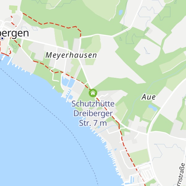 Map of Schutzhütte Dreiberger Str.