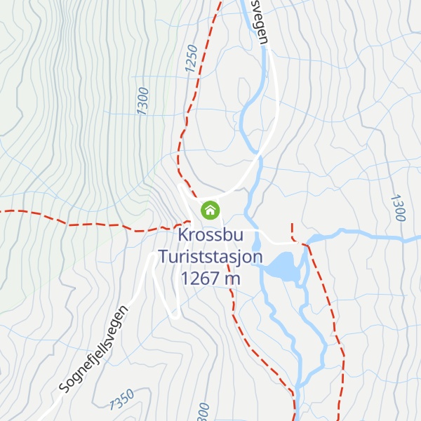 Map of Krossbu Turiststasjon