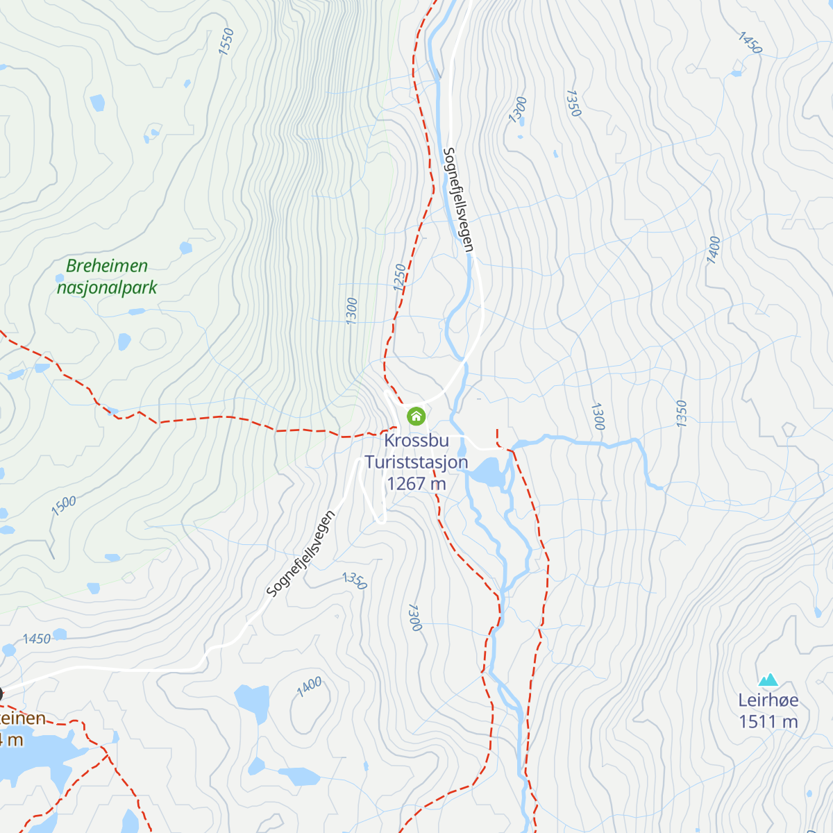Krossbu Turiststasjon map