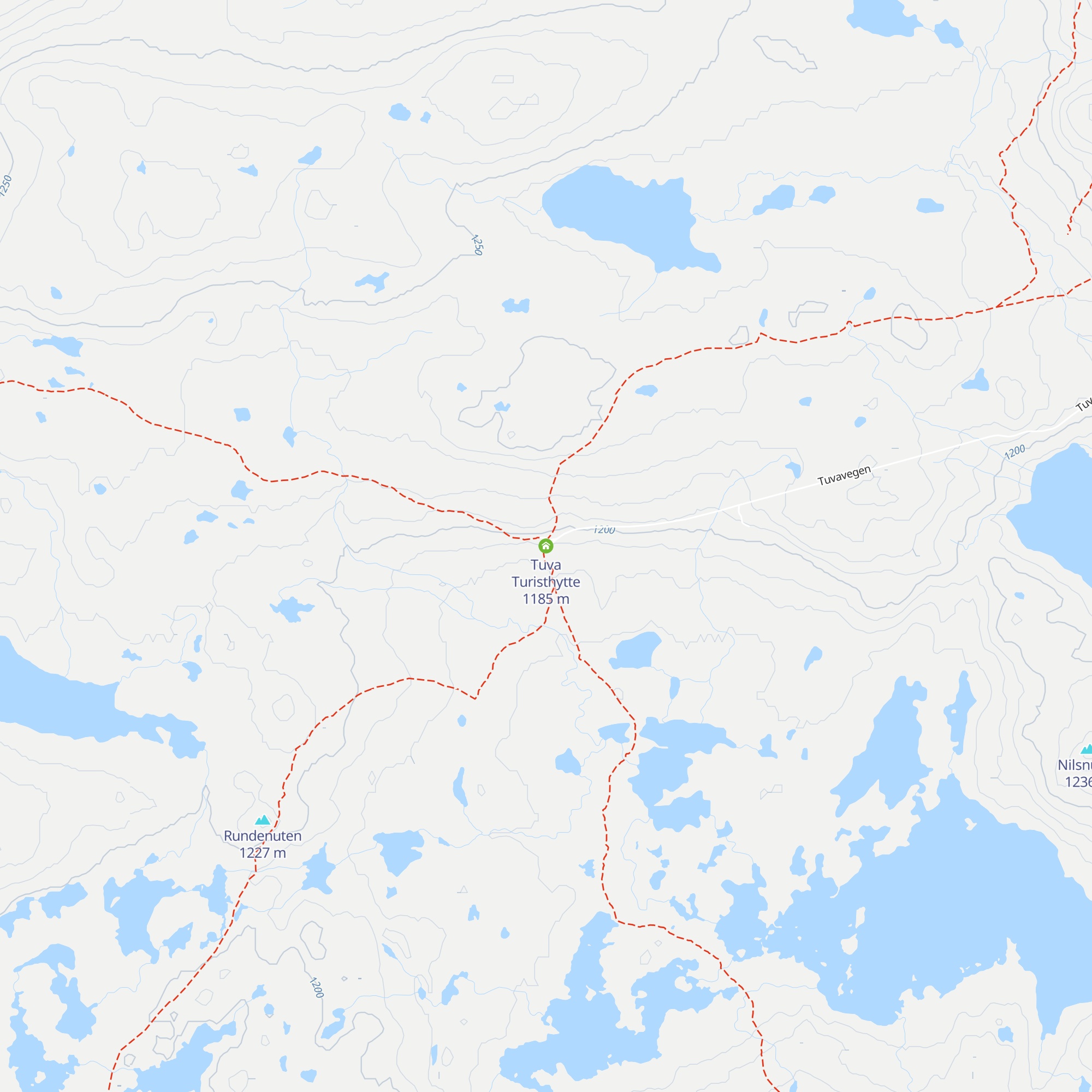 Tuva Turisthytte map