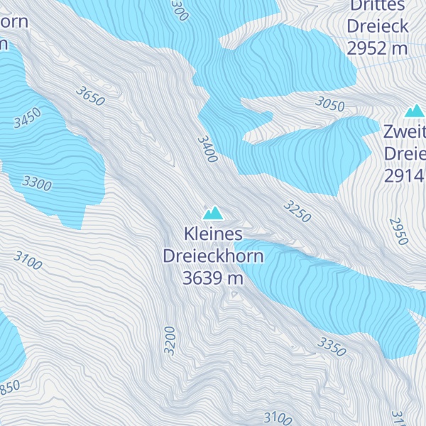 Map of Kleines Dreieckhorn