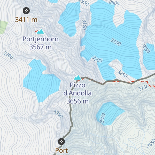 Map of Pizzo d'Andolla