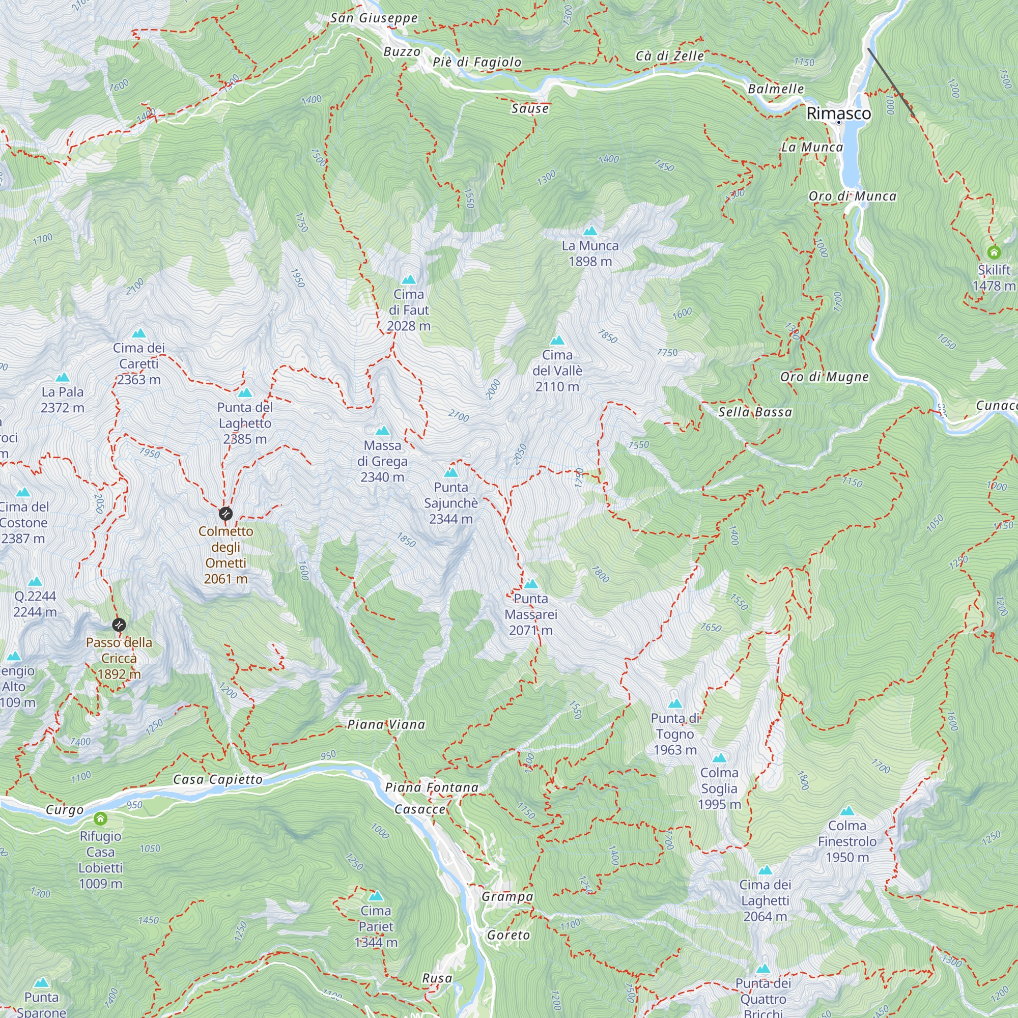 Punto di Appoggio della Sella Alta al Sajounché map