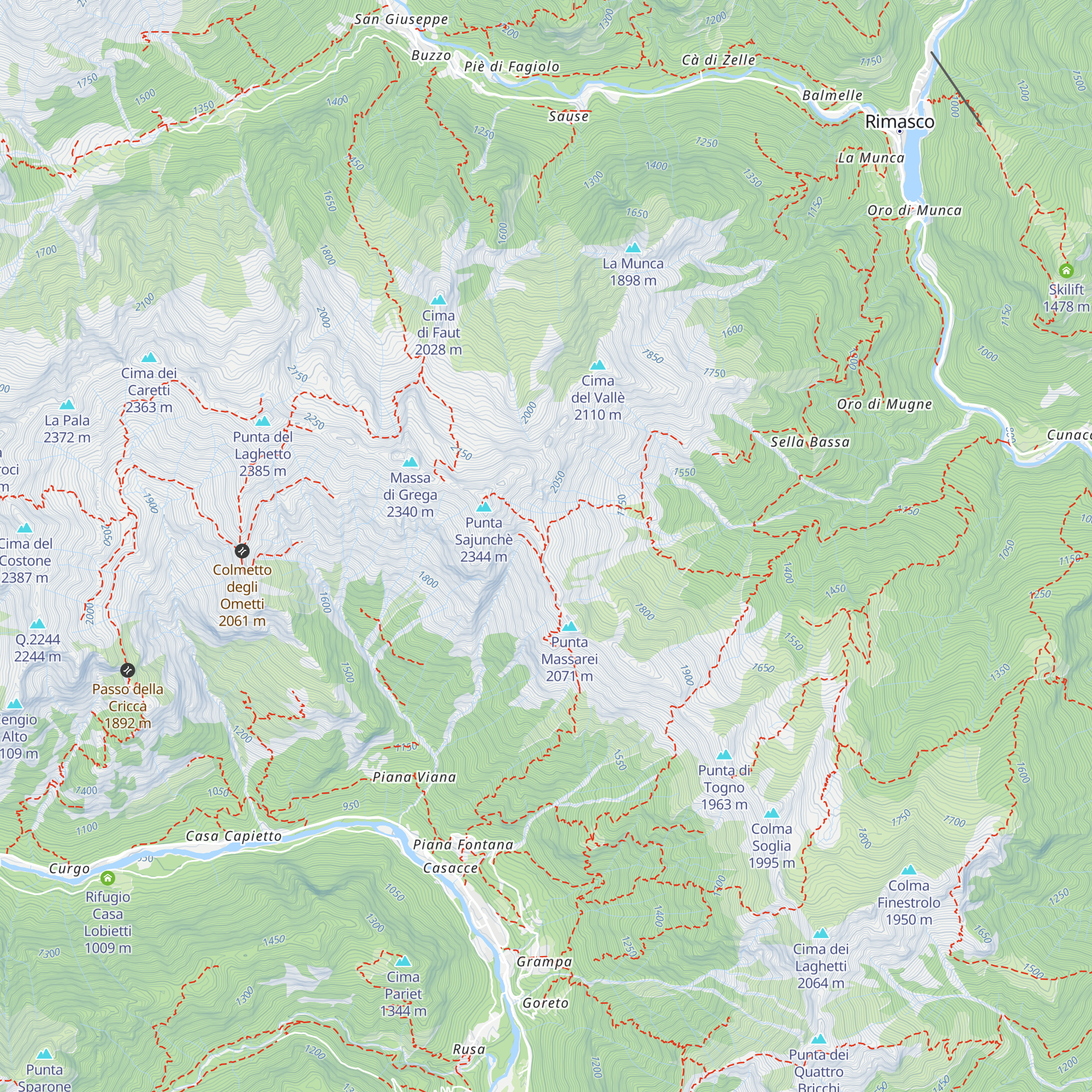 Punto di Appoggio della Sella Alta al Sajounché map