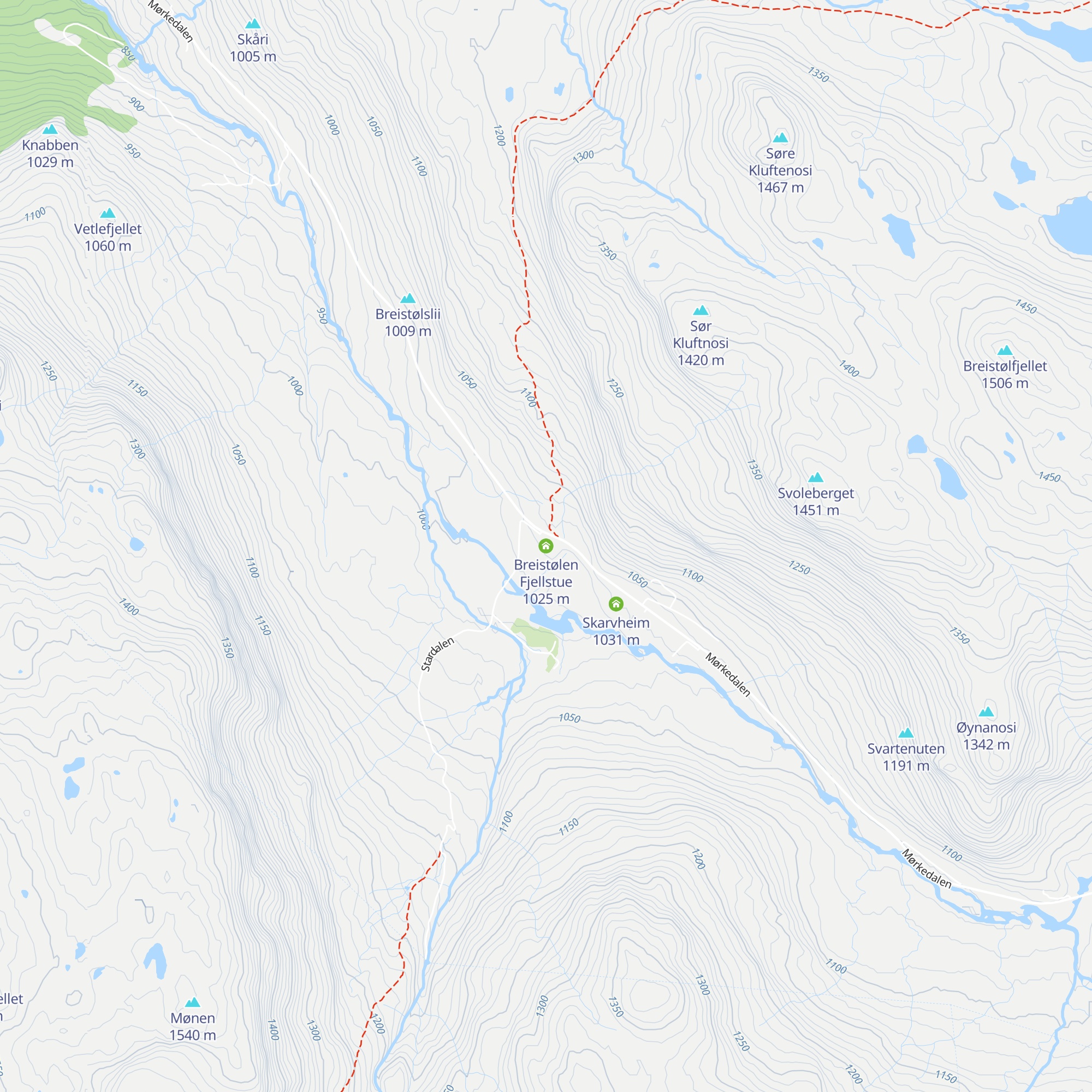 Breistølen Fjellstue map