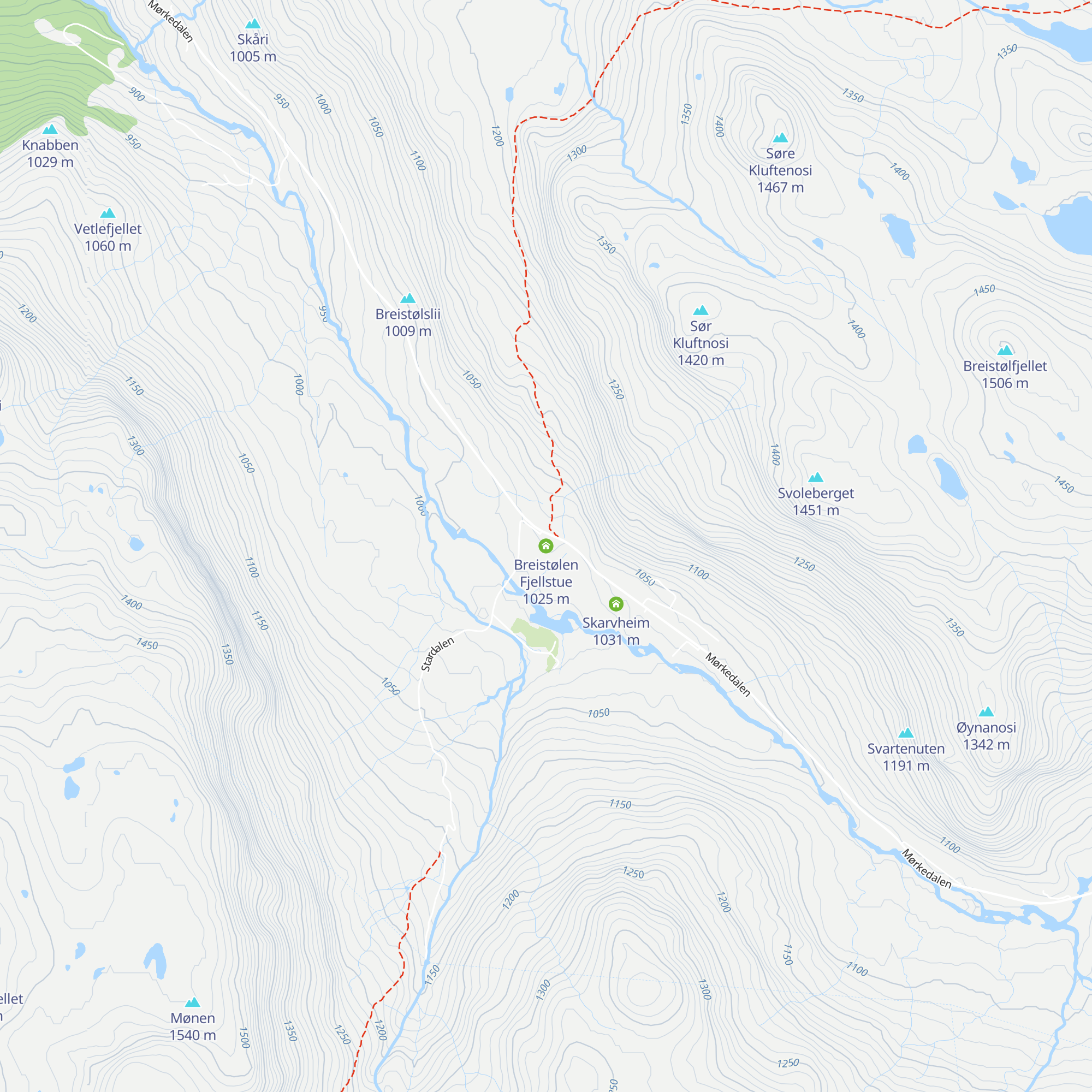 Breistølen Fjellstue map