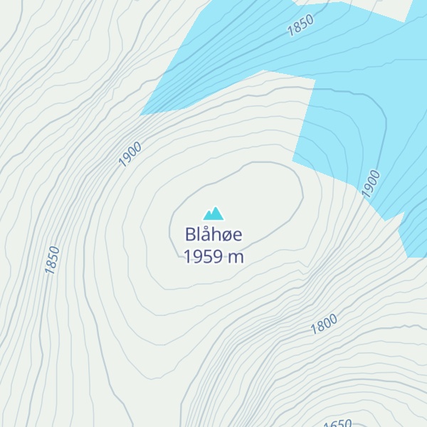 Map of Blåhøe