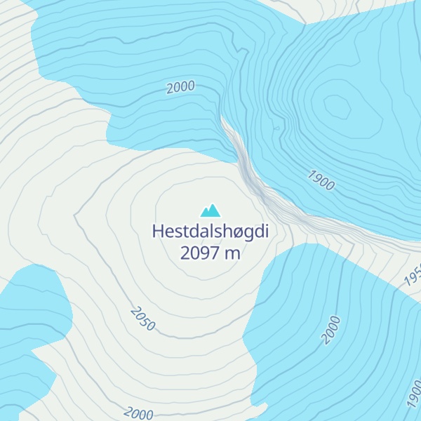 Map of Hestdalshøgdi