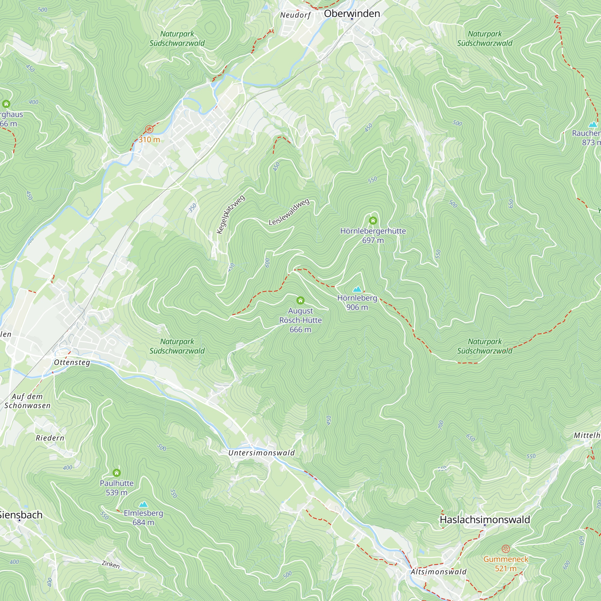August Rösch-Hütte map