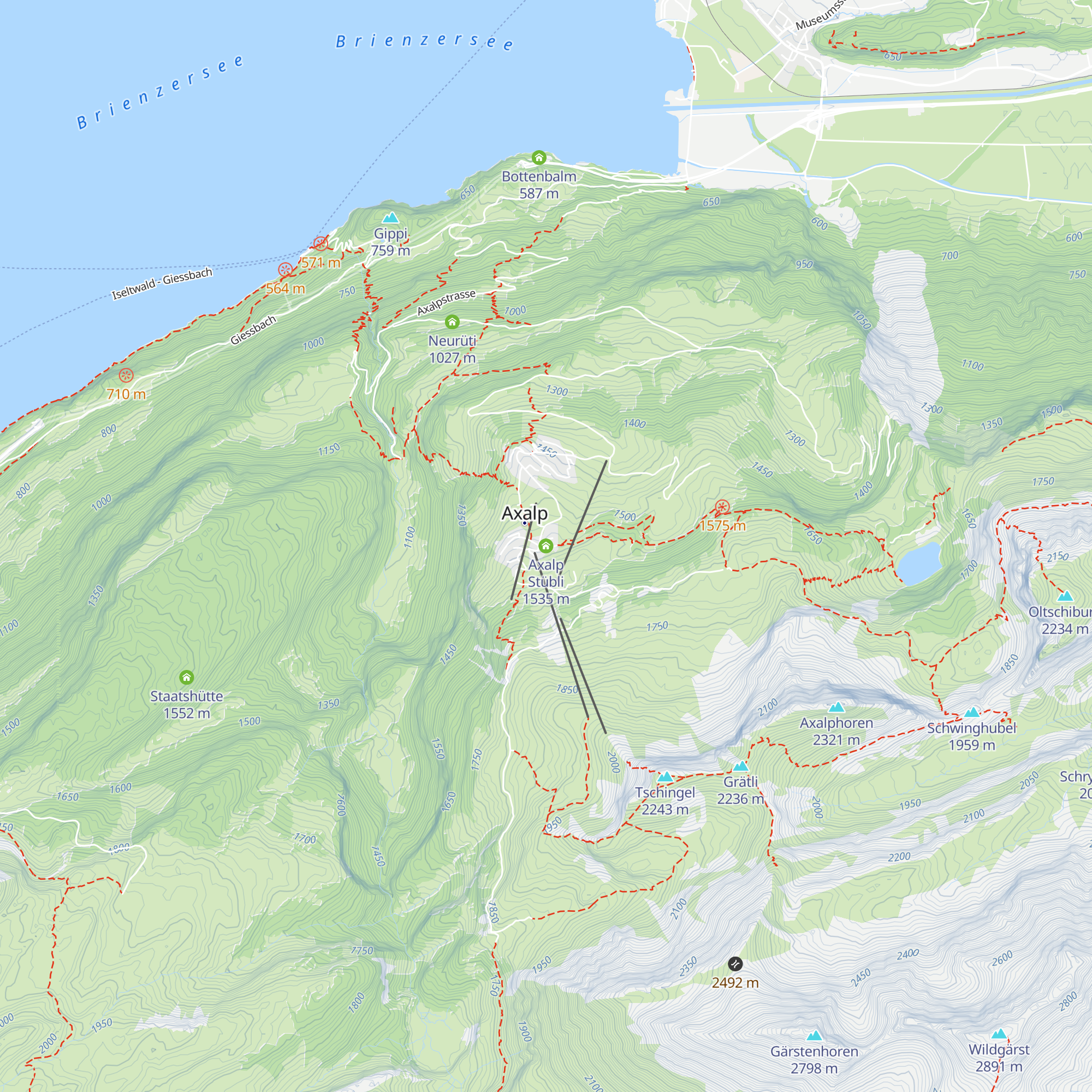 Axalp Stübli map