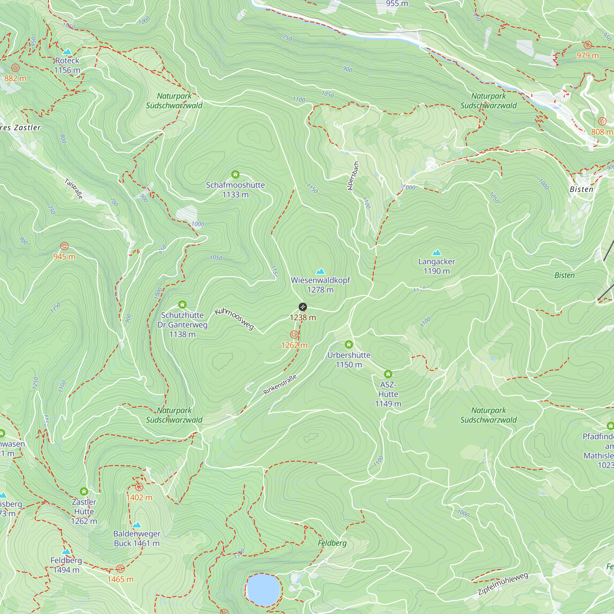 Spähneplatzhütte map