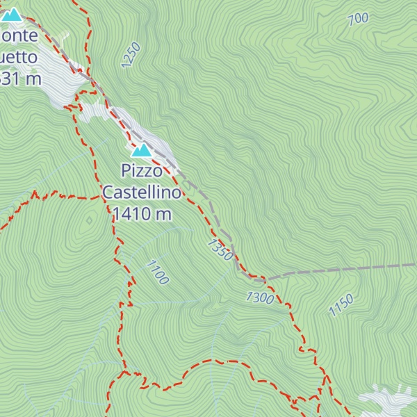 Map of Pizzo delle Penne
