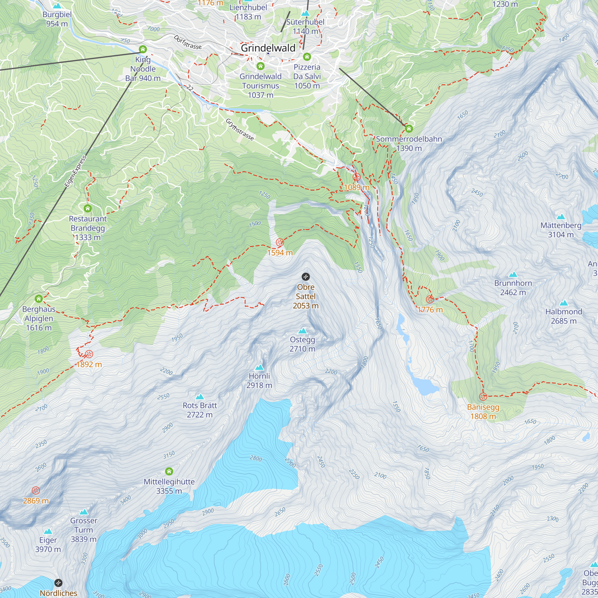 Eiger-Ostegghütte map