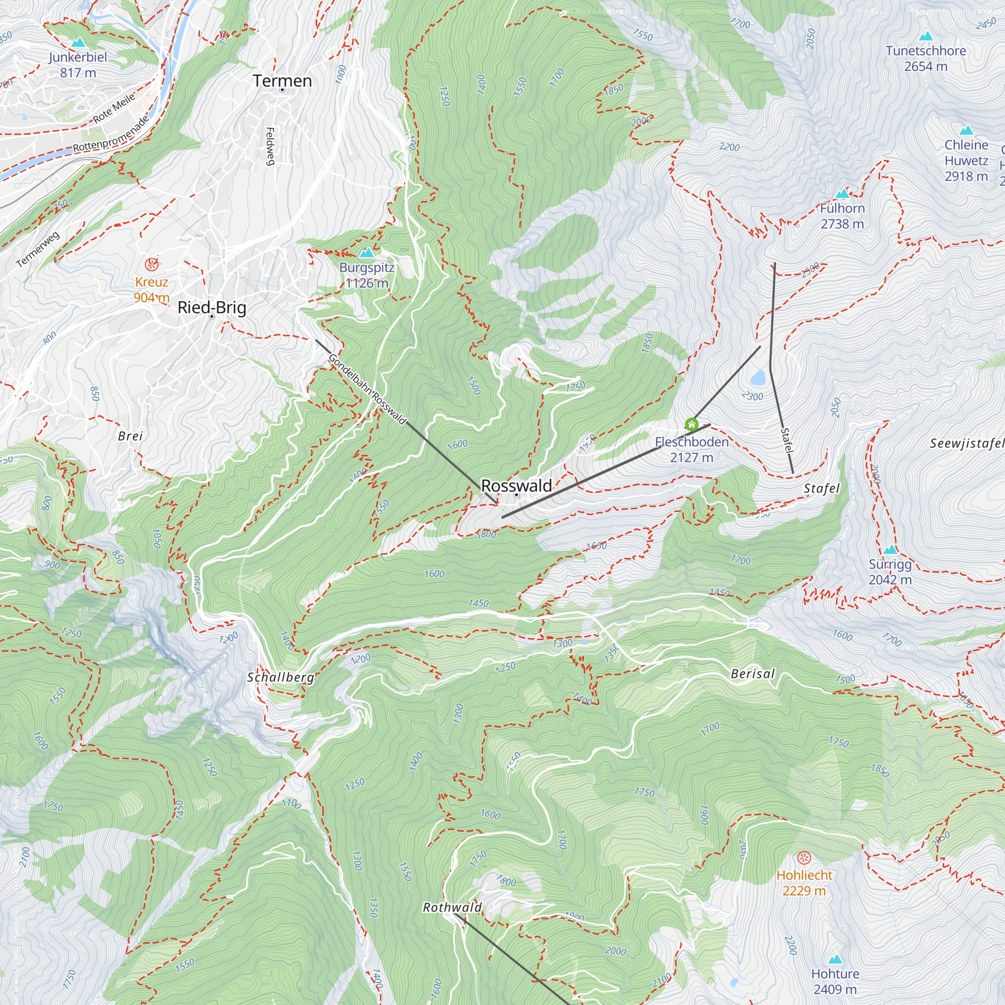 Restaurant Adler Rosswald map